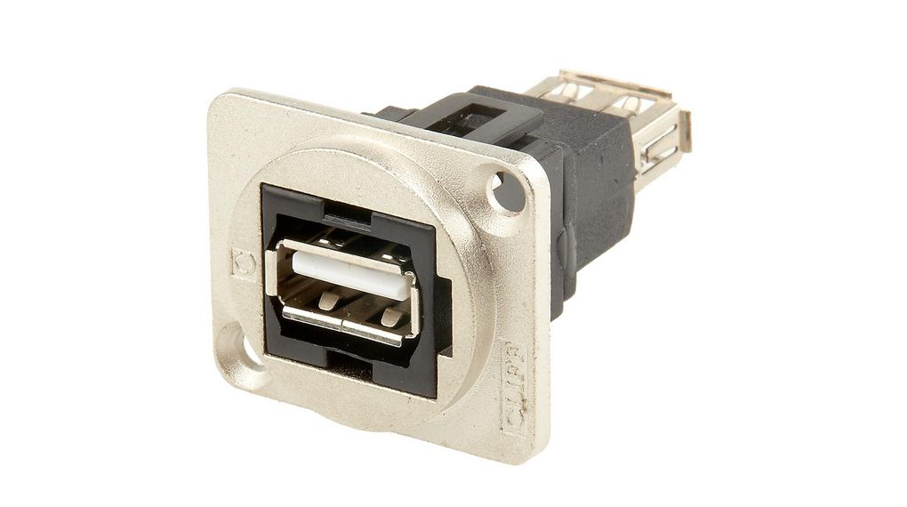 Adaptateur, Acier, Prise USB-A 2.0 - Prise USB-A 2.0